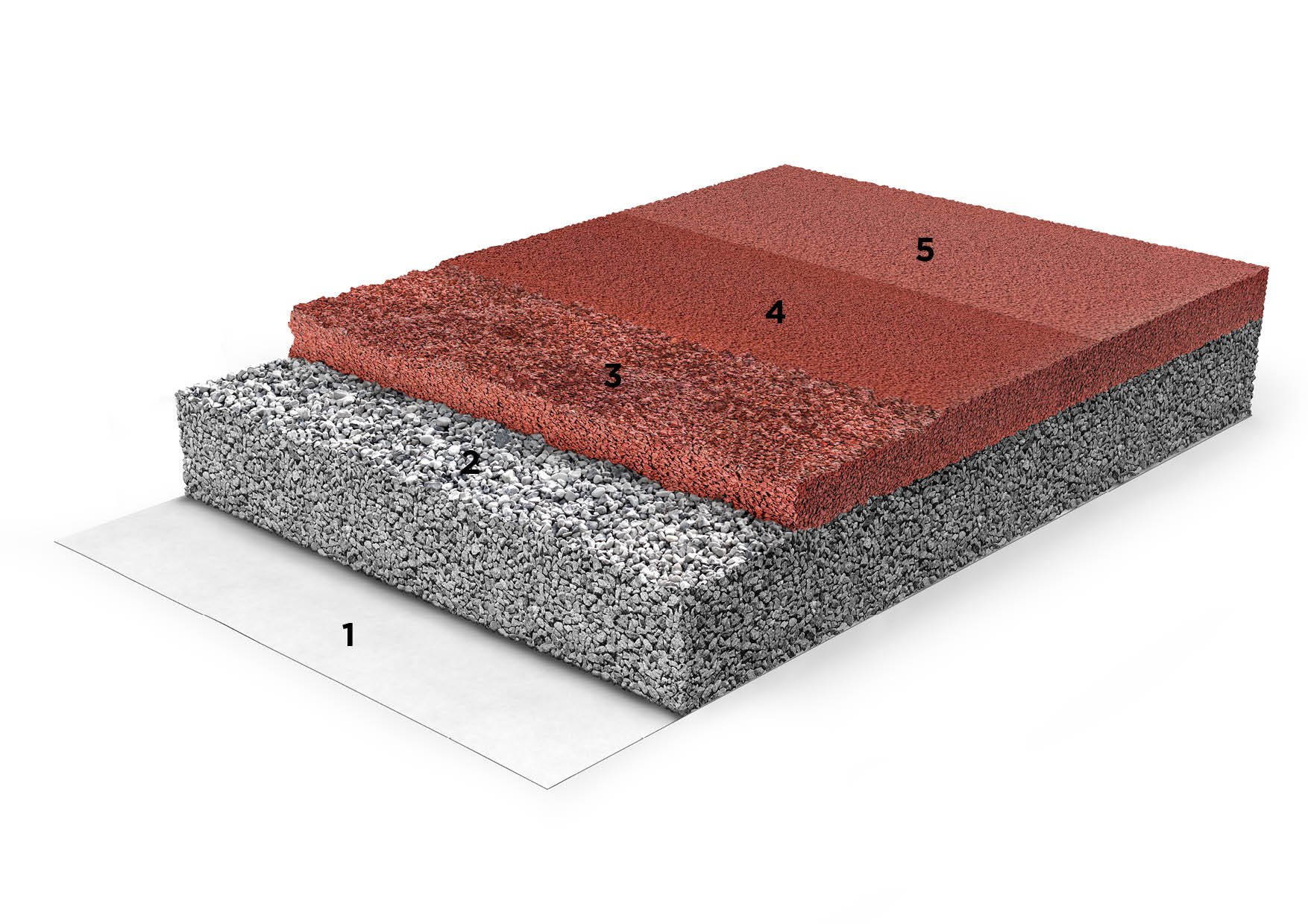 Render of the outdoor permeable concrete pavement